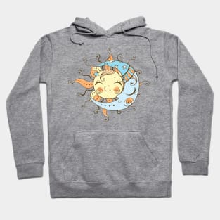 Sun Moon Cute Doodle Hoodie